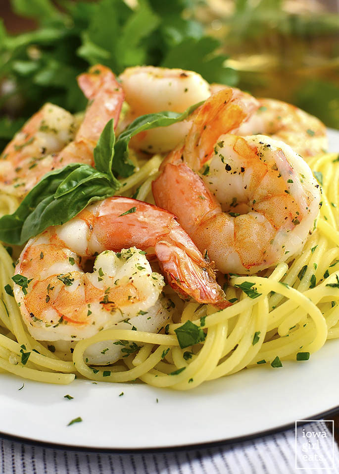 Garlic Butter Shrimp Pasta Recipe
 Garlic Herb Butter Pasta with Easy Roasted Shrimp Iowa