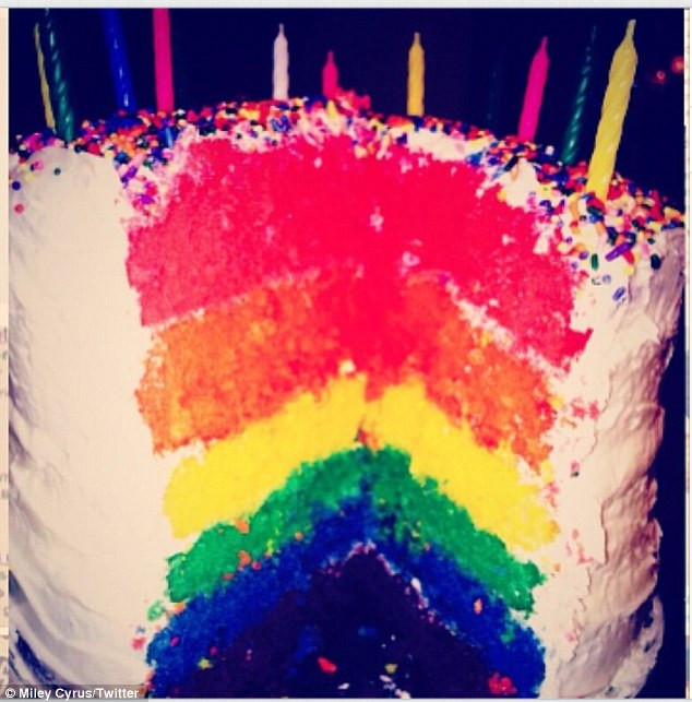Gay Birthday Cakes
 Miley Cyrus shares low key birthday snaps of roses and