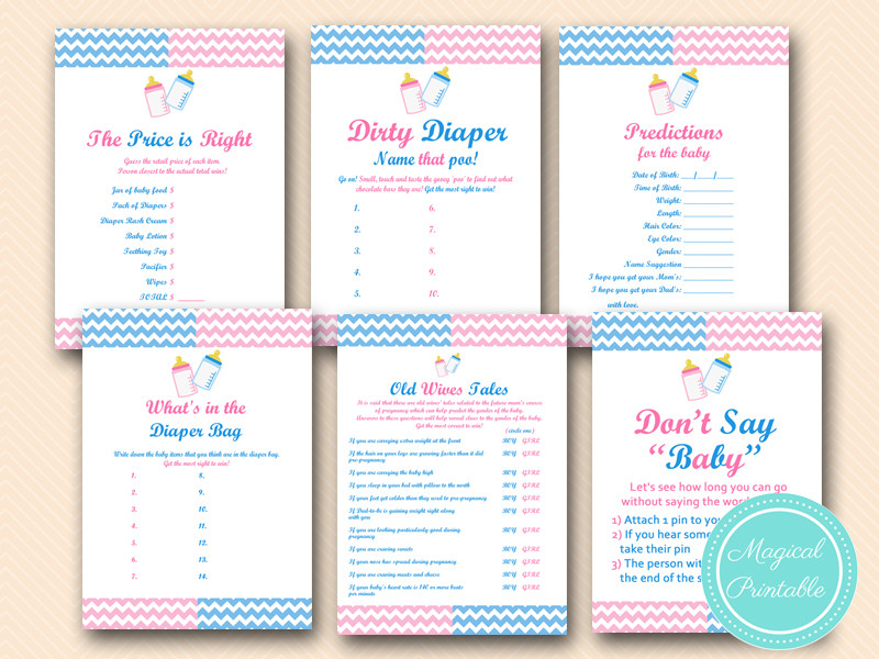 Gender Party Ideas Games
 Gender Reveal Party Games Magical Printable