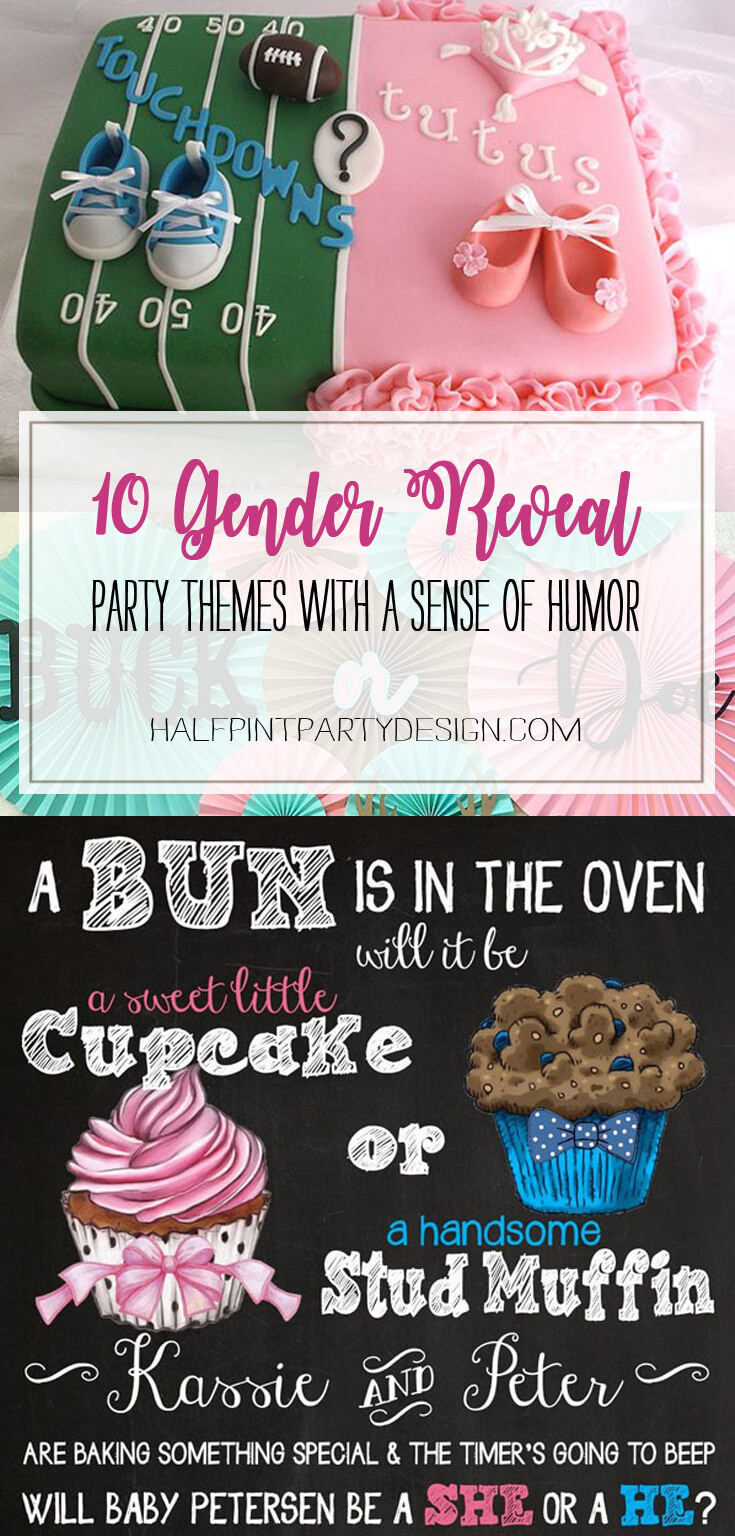 Gender Reveal Ideas For Party
 Humorous Gender Reveal Party Ideas Halfpint Party Design