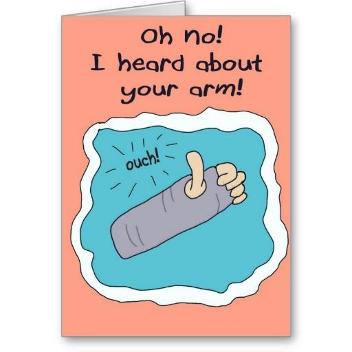 Get Well Gifts For Kids With Broken Arm
 Get Well Better Soon Broken Arm Greeting Card