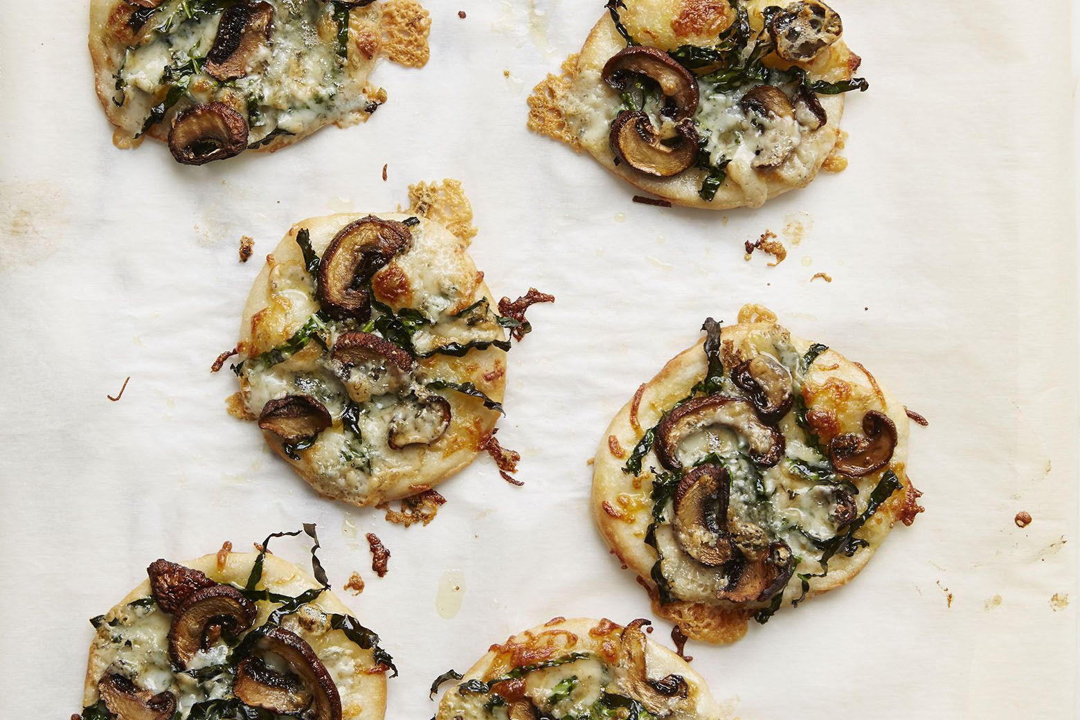 Giada Stuffed Mushroom
 Roasted Mushroom and Kale Pizzette