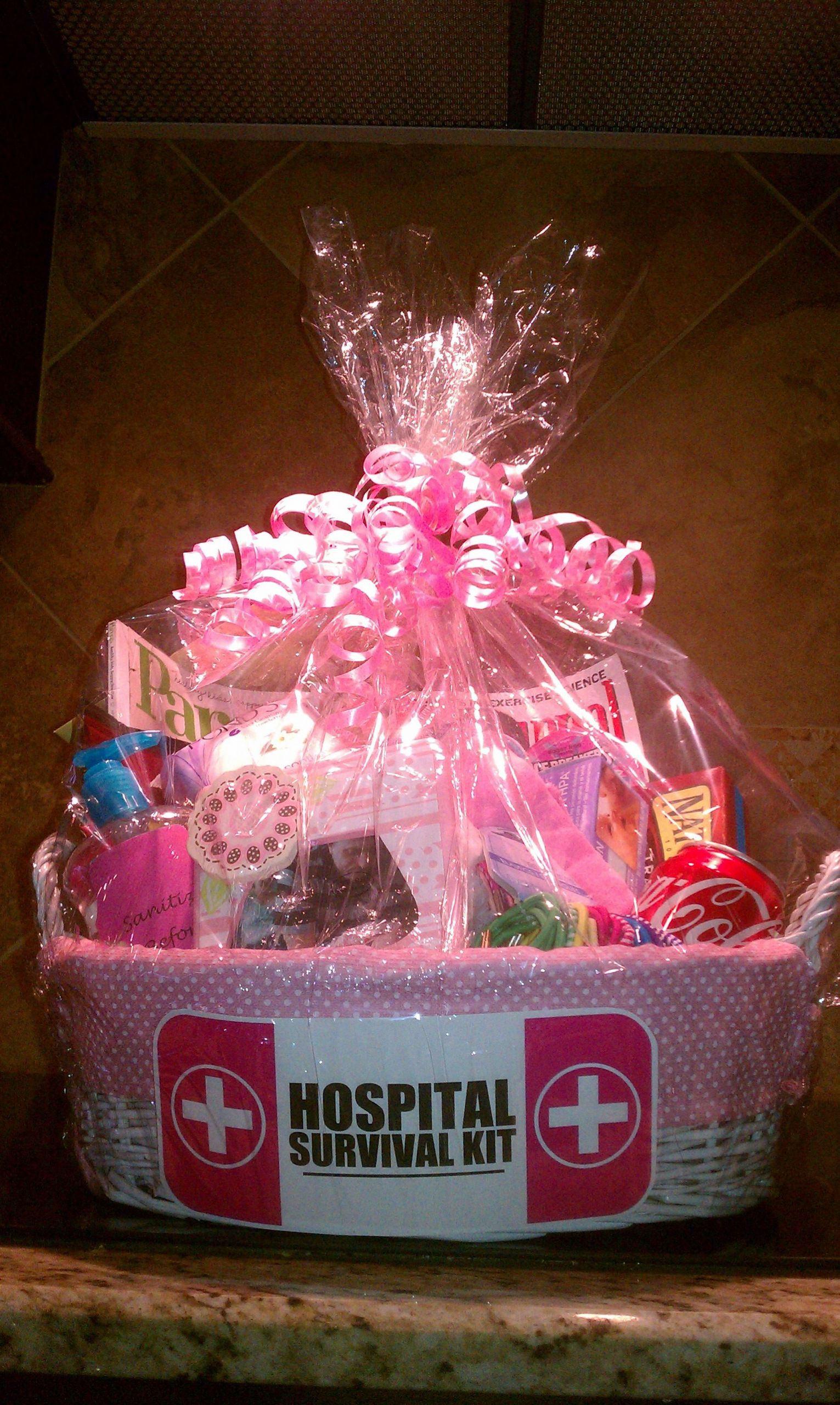 Gift Basket For Child In Hospital
 Hospital Survival Kit Got the idea here on Pinterest