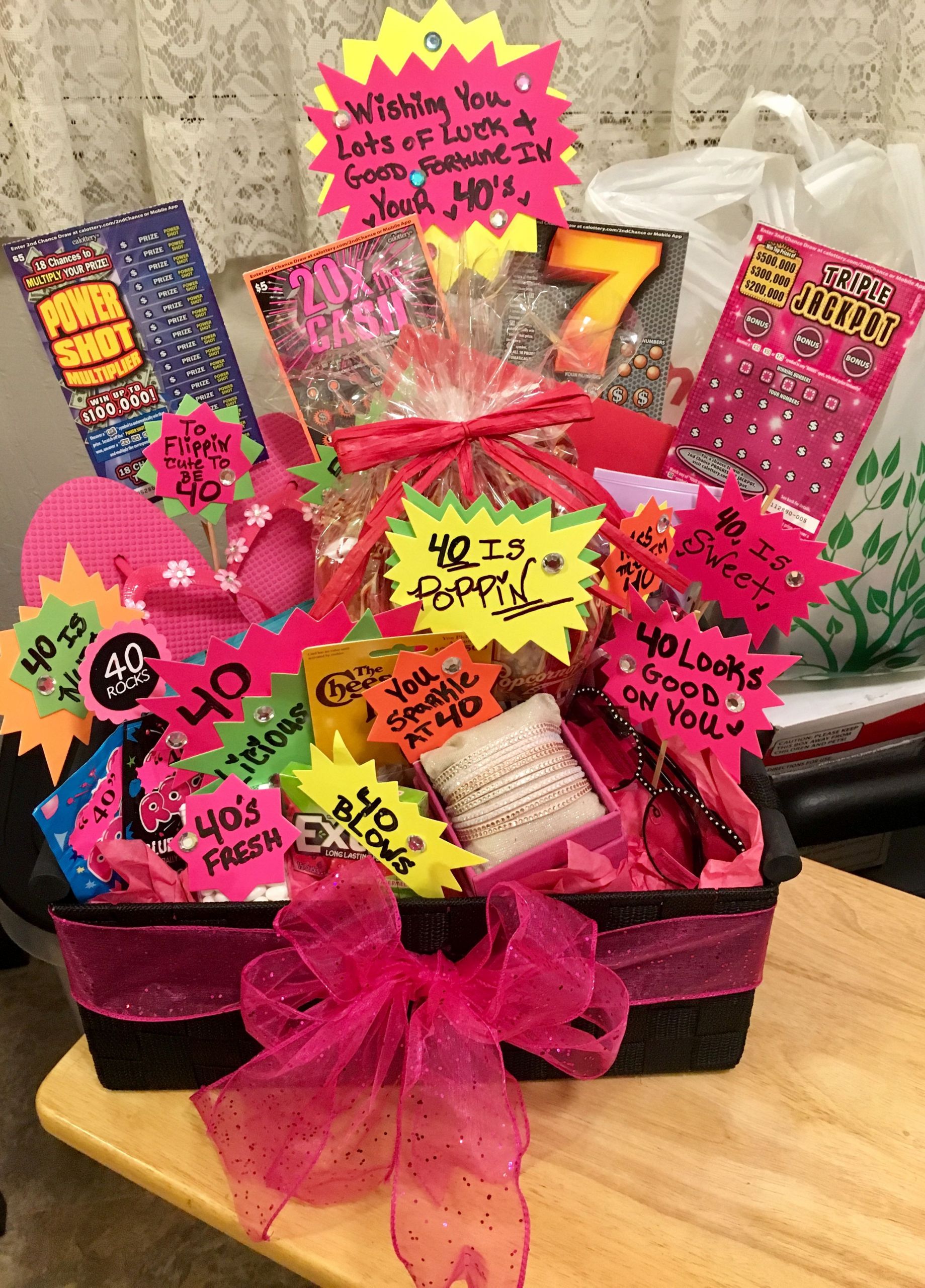 Gift Basket Ideas For Birthdays
 40th Birthday basket