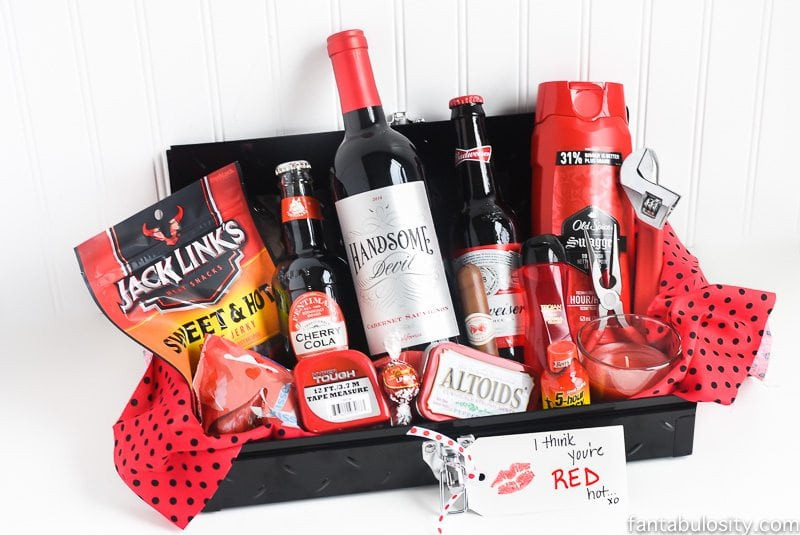 Gift Basket Ideas For Him
 Gift Idea for Him "I Think You re Red Hot" Gift Basket