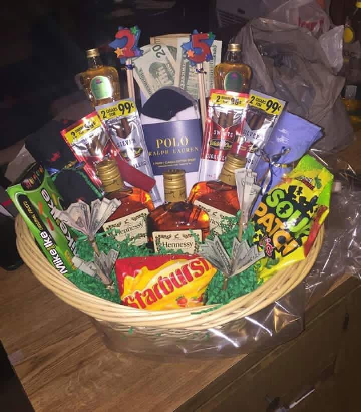 Gift Basket Ideas For Him
 Birthday basket for him