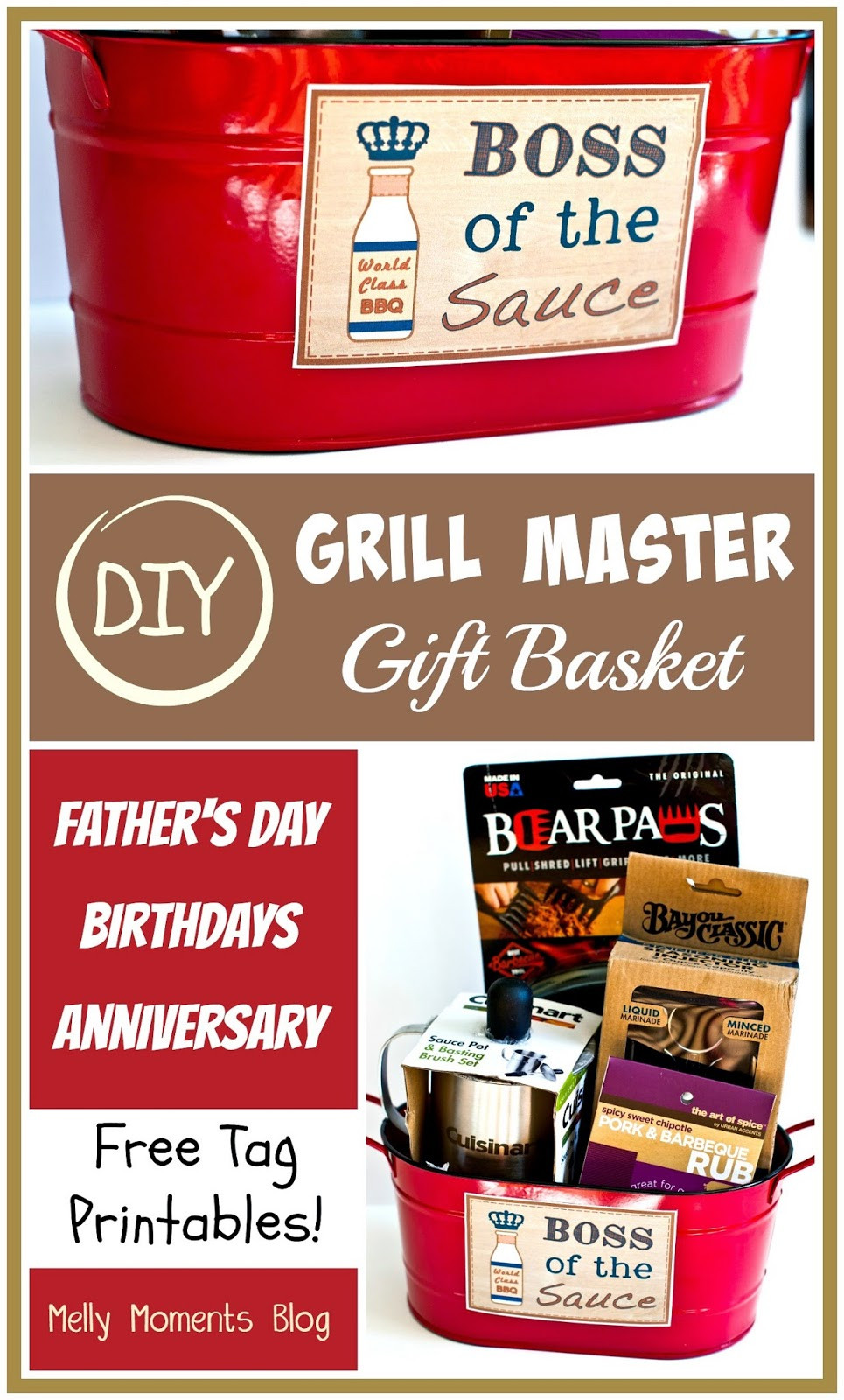 Gift Basket Ideas For Men
 DIY Gift Basket for Men Grill Master Edition