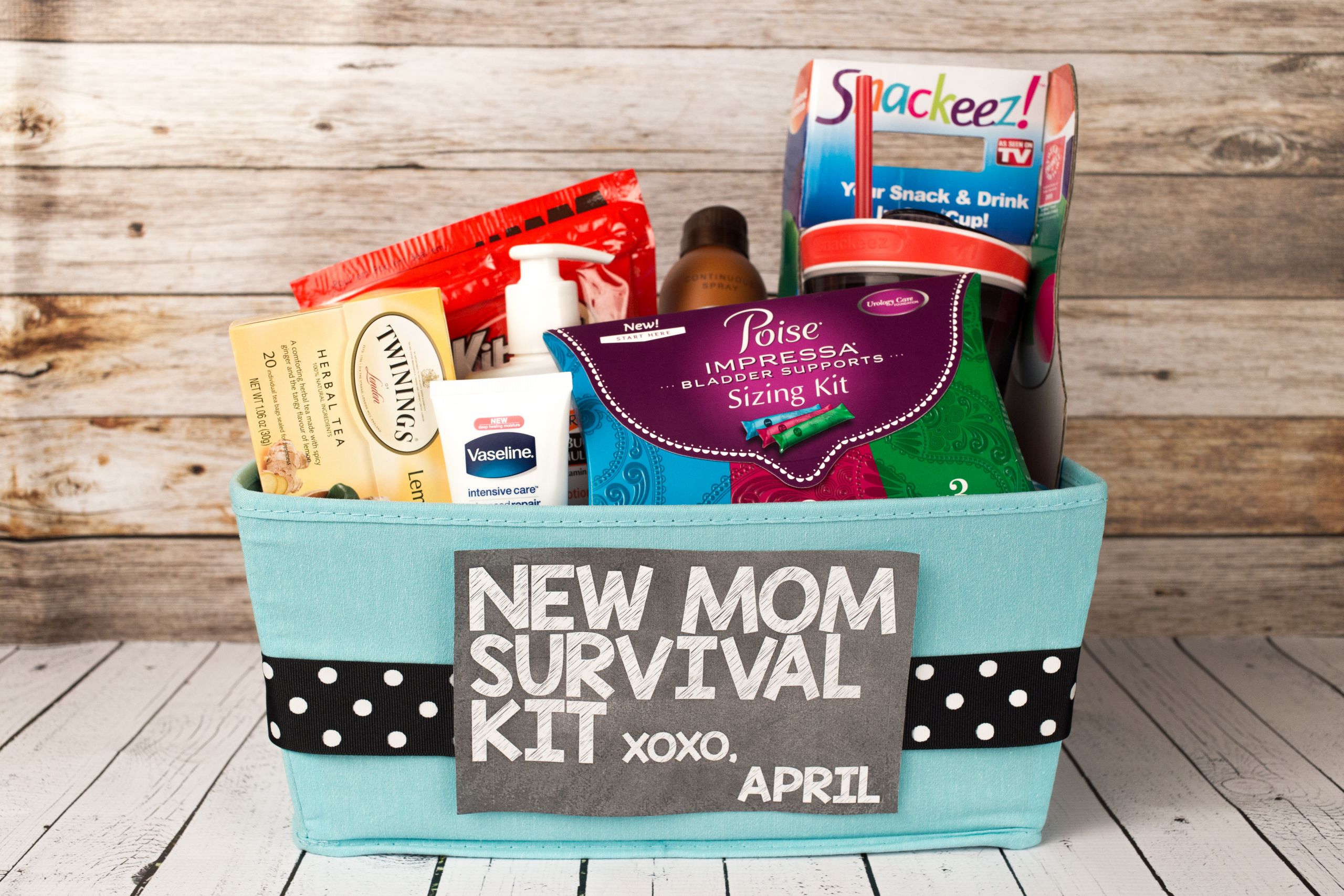 Gift Basket Ideas New Moms
 New Mom Survival Kit