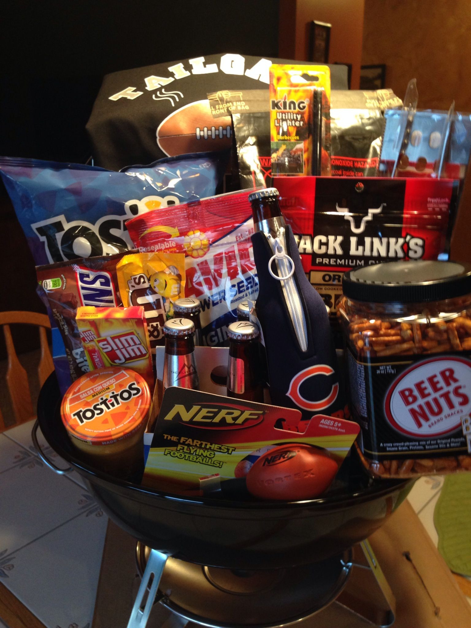 Gift Basket Theme Ideas Fundraiser
 Gift basket for fundraiser Tailgate basket