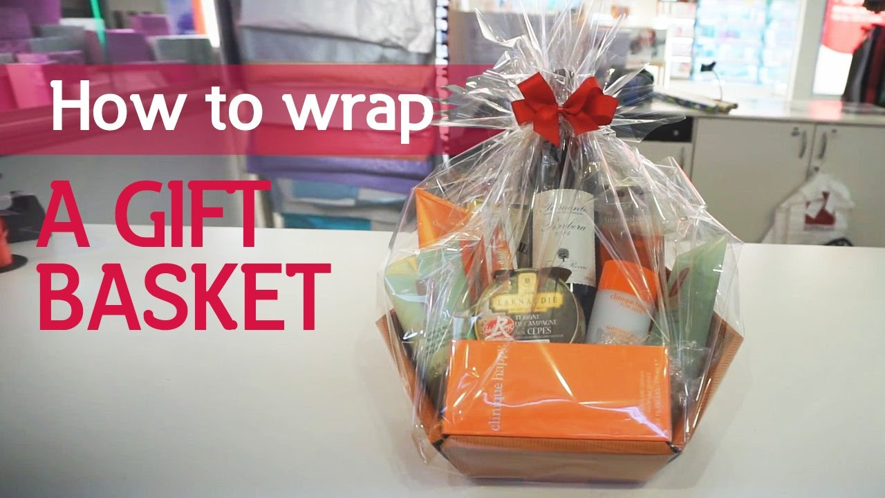 Gift Basket Wrapping Ideas
 How to wrap a t basket