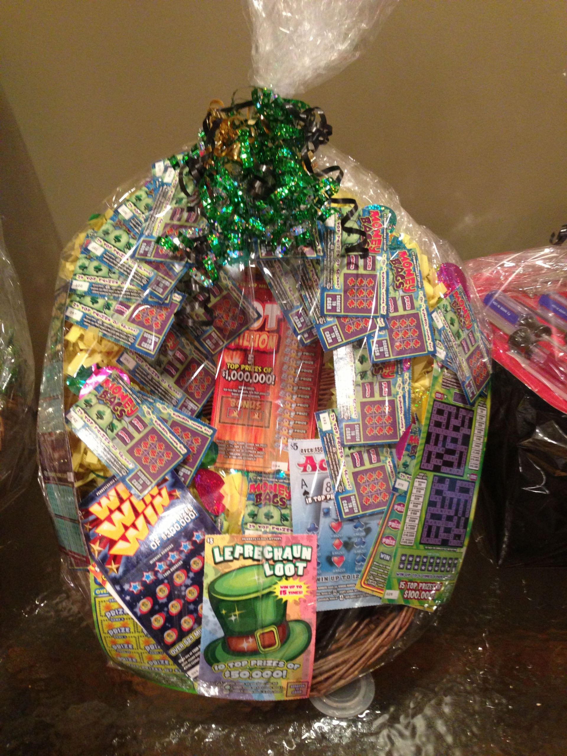 Gift Baskets For Raffle Ideas
 Lottery basket Baskets of cheer Pinterest