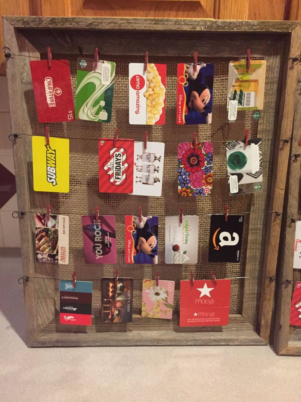 Gift Card Basket Ideas
 Coaches Appreciation Gift Card display rustic tcard