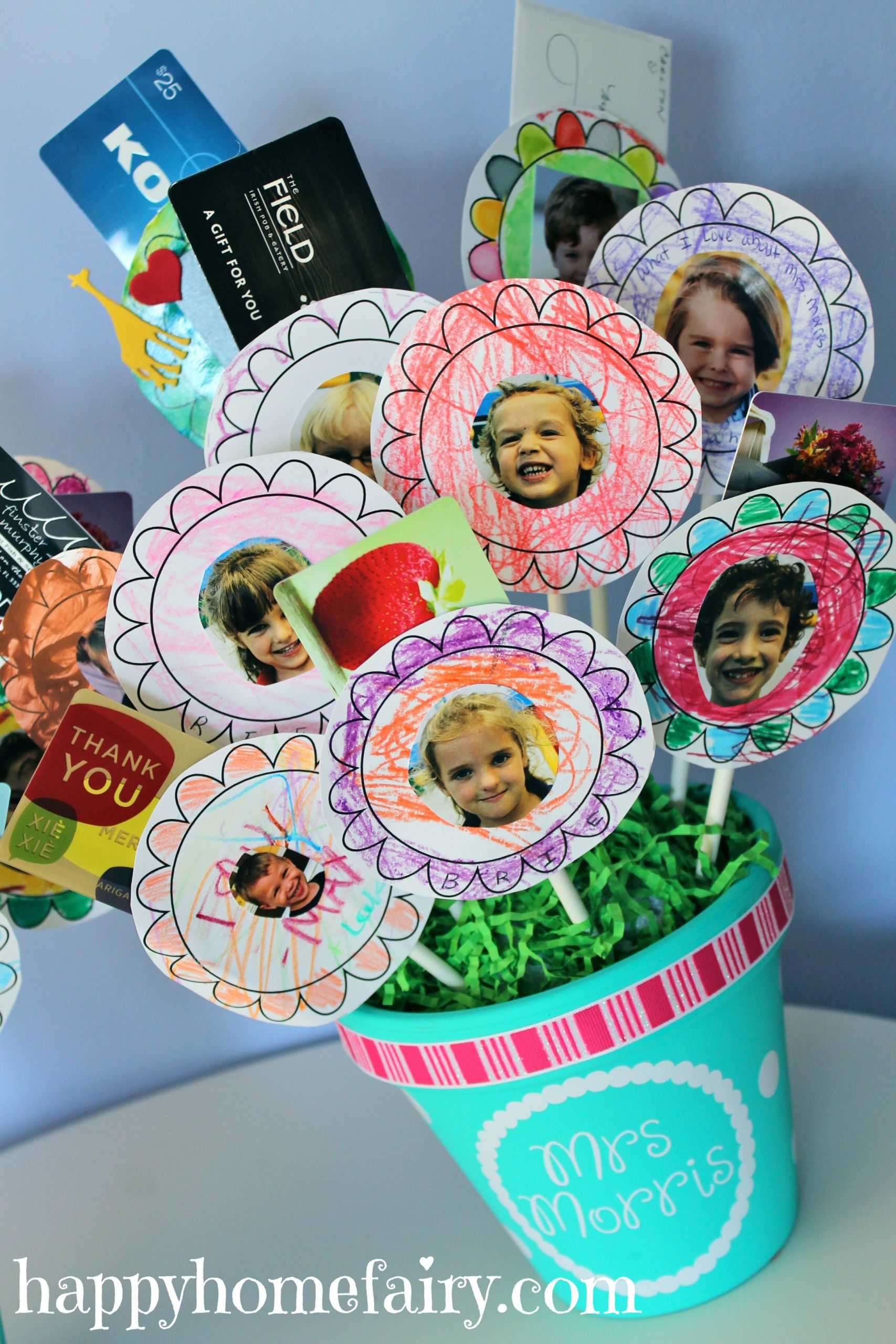 Gift Card For Child
 Gift Card Bouquet for the Teacher Happy Home Fairy