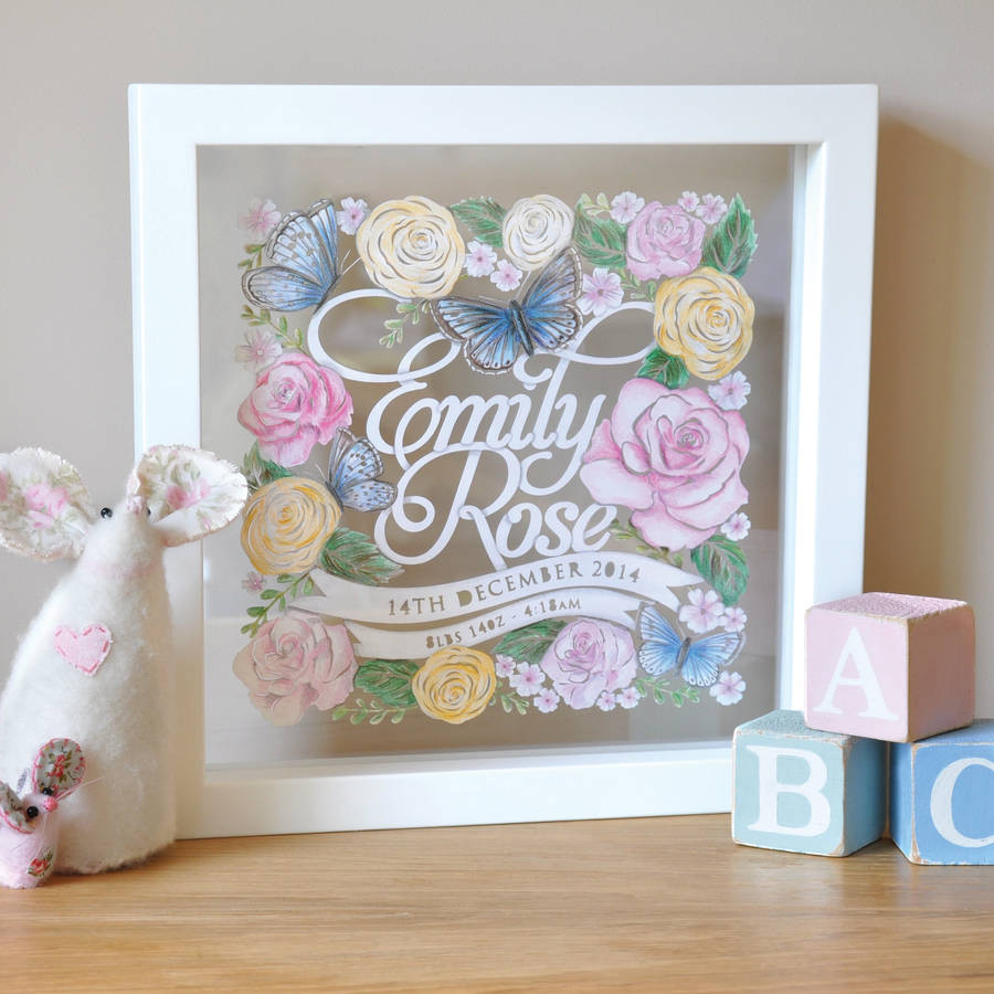 Gift For Daughter On Birth Of First Child
 Personalised Baby Girl Birth Celebration Gift By Sas