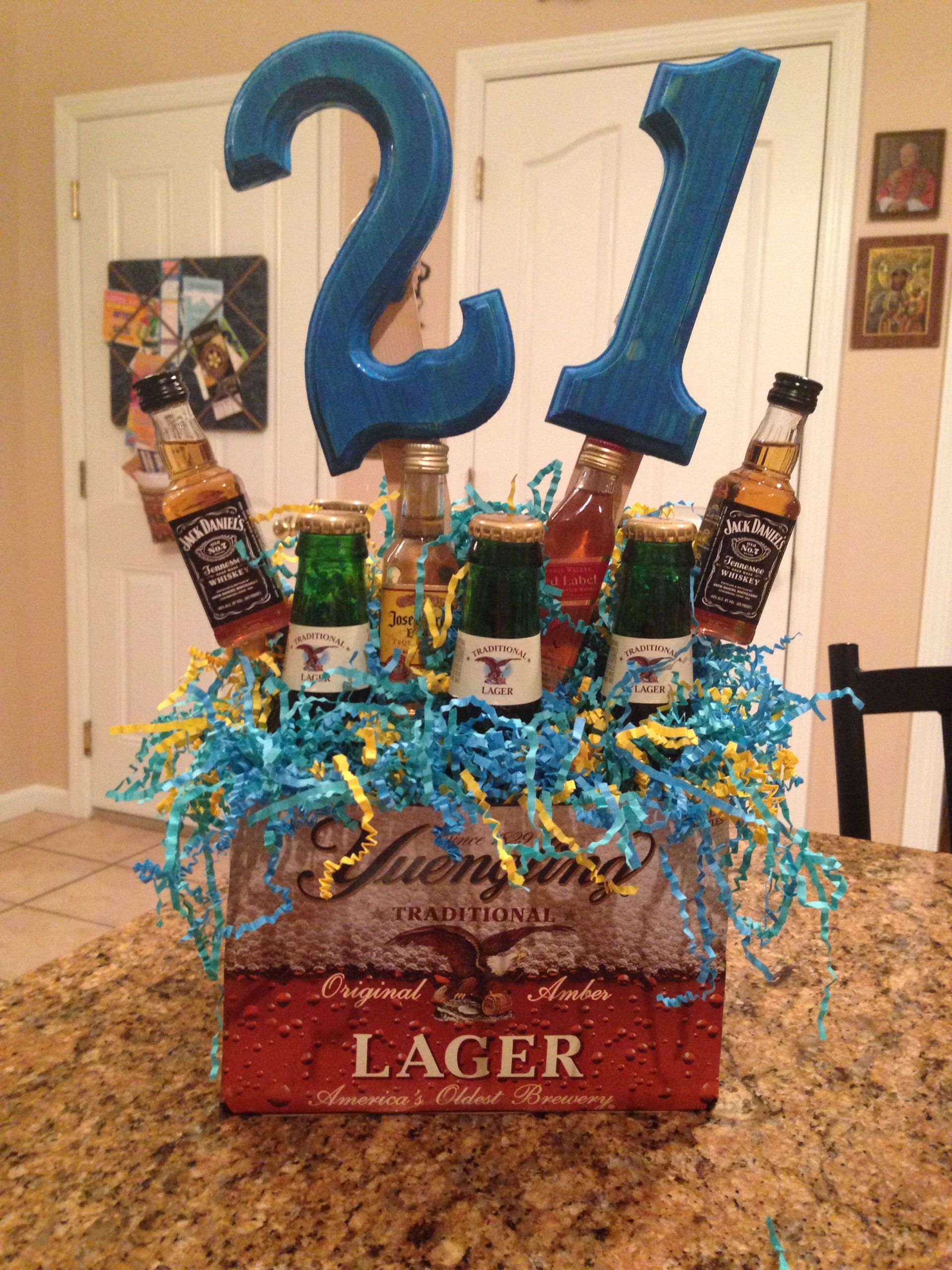 Gift Ideas For 21St Birthday Male
 21st birthday idea for guys Favorite drinks and color