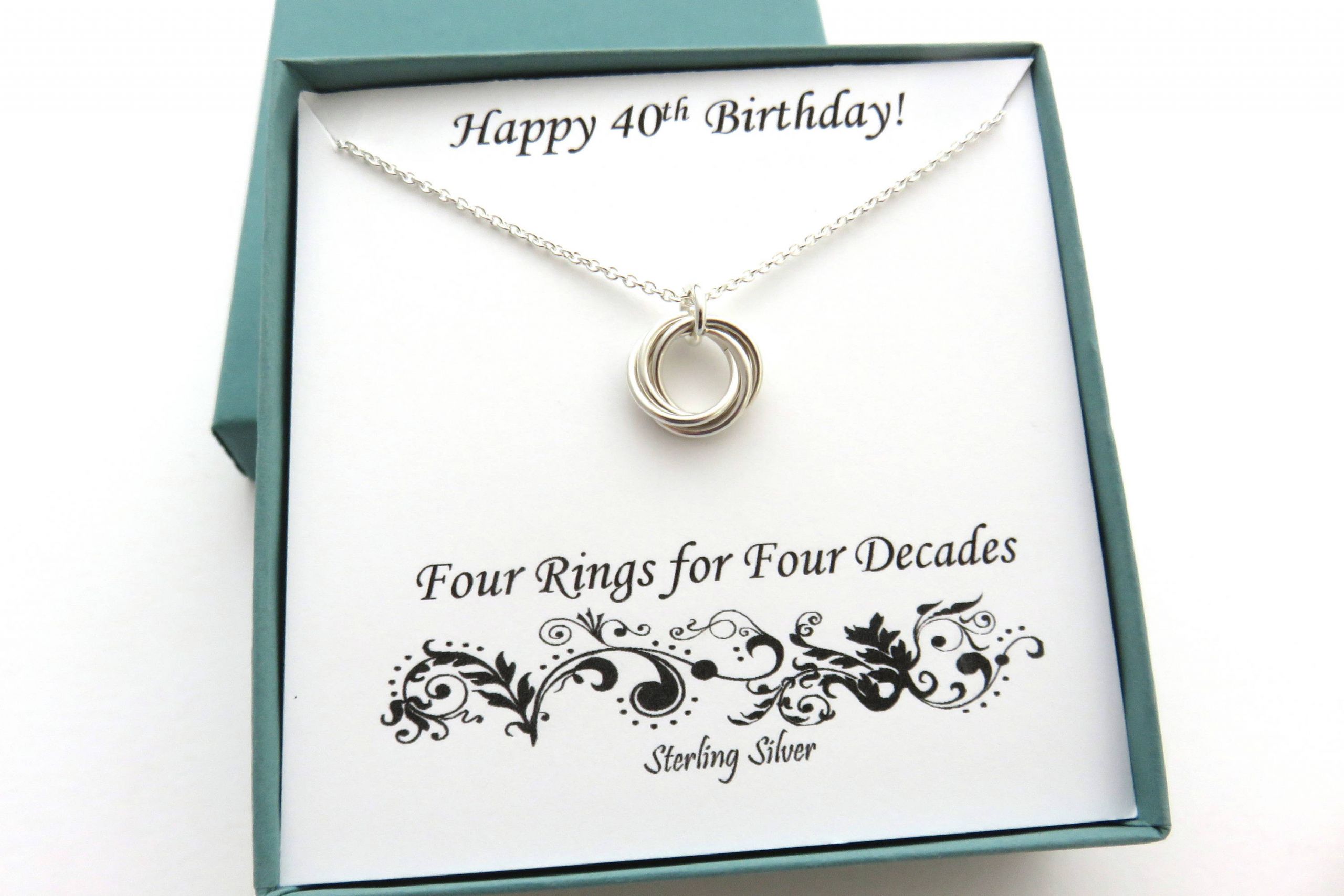 Gift Ideas For 40th Birthday
 40th Birthday Gifts for Women Sterling Silver Necklace