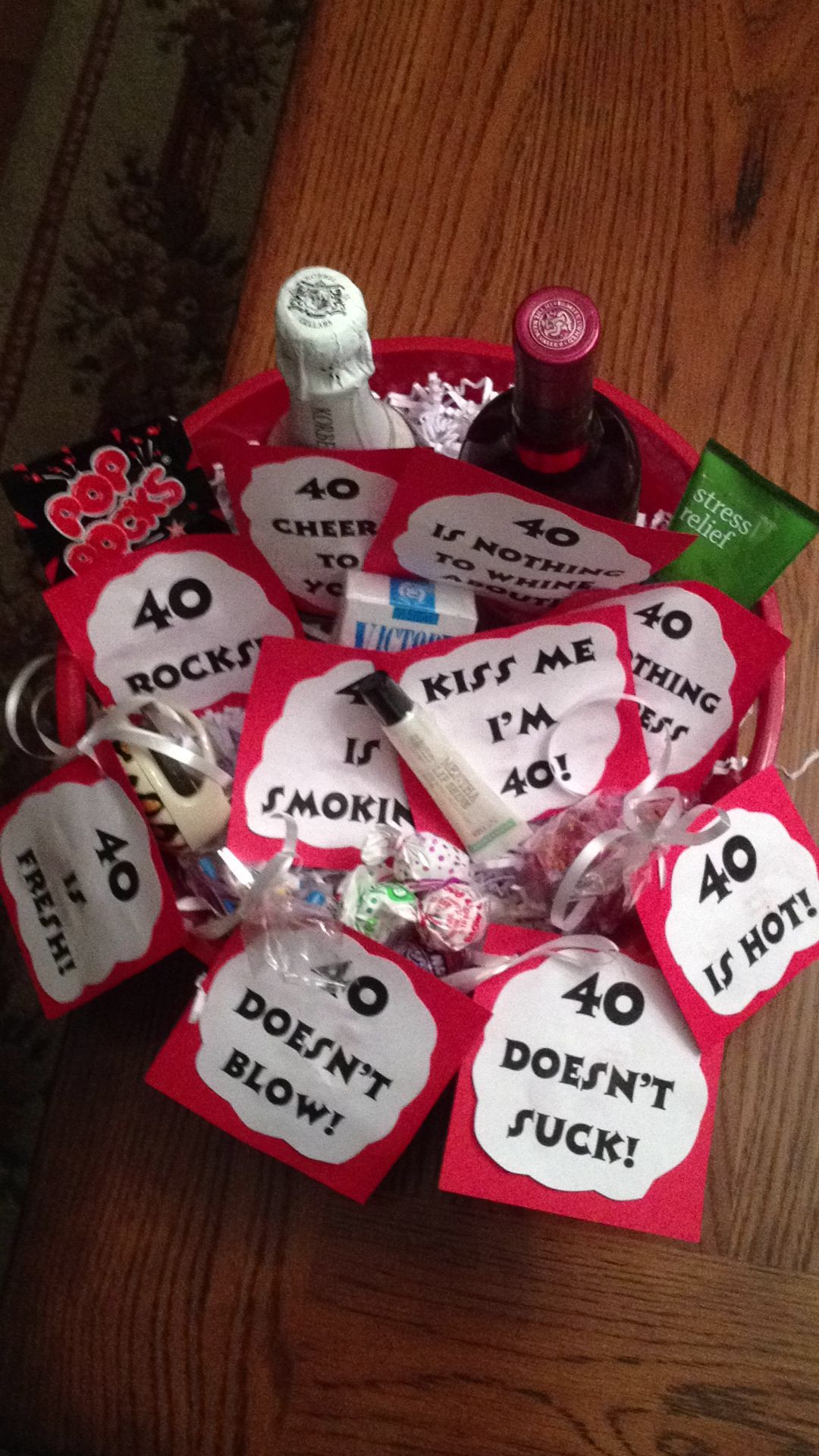 Gift Ideas For 40th Birthday
 40th birthday t basket 40 rocks Pop rocks 40 is