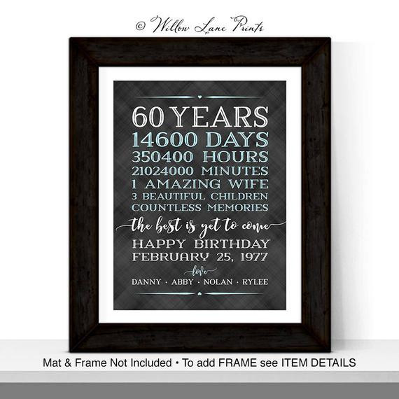 Gift Ideas For 60Th Birthday Man
 60th birthday ts for men him husband adult birthday t