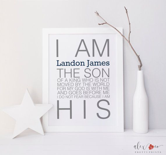 Gift Ideas For Baby Boy Baptism
 Personalized Baptism Printable Baby Boy by