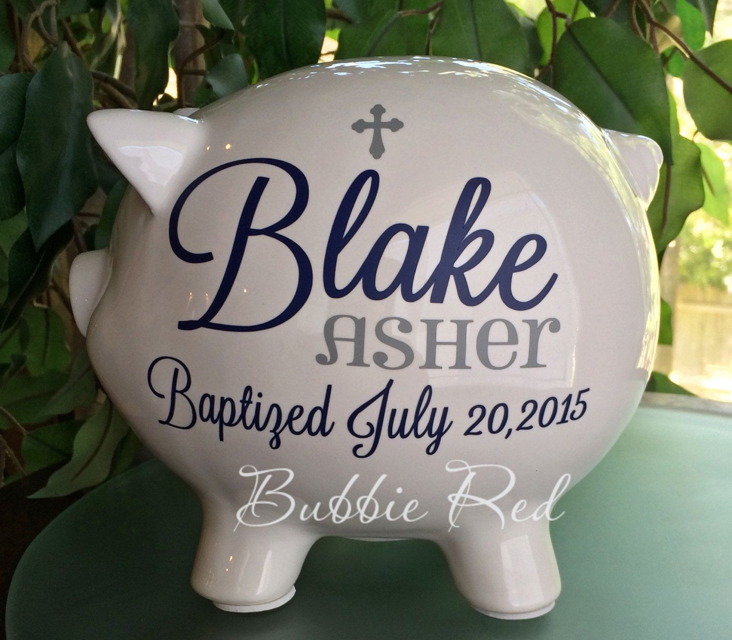 Gift Ideas For Baby Boy Baptism
 Baptism Gift Christening Gift Personalized Piggy Bank