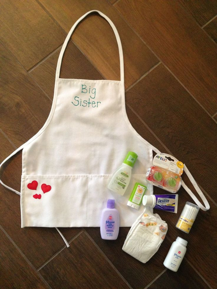 Gift Ideas For Big Sister When Baby Is Born
 big sister apron basket children Pinterest