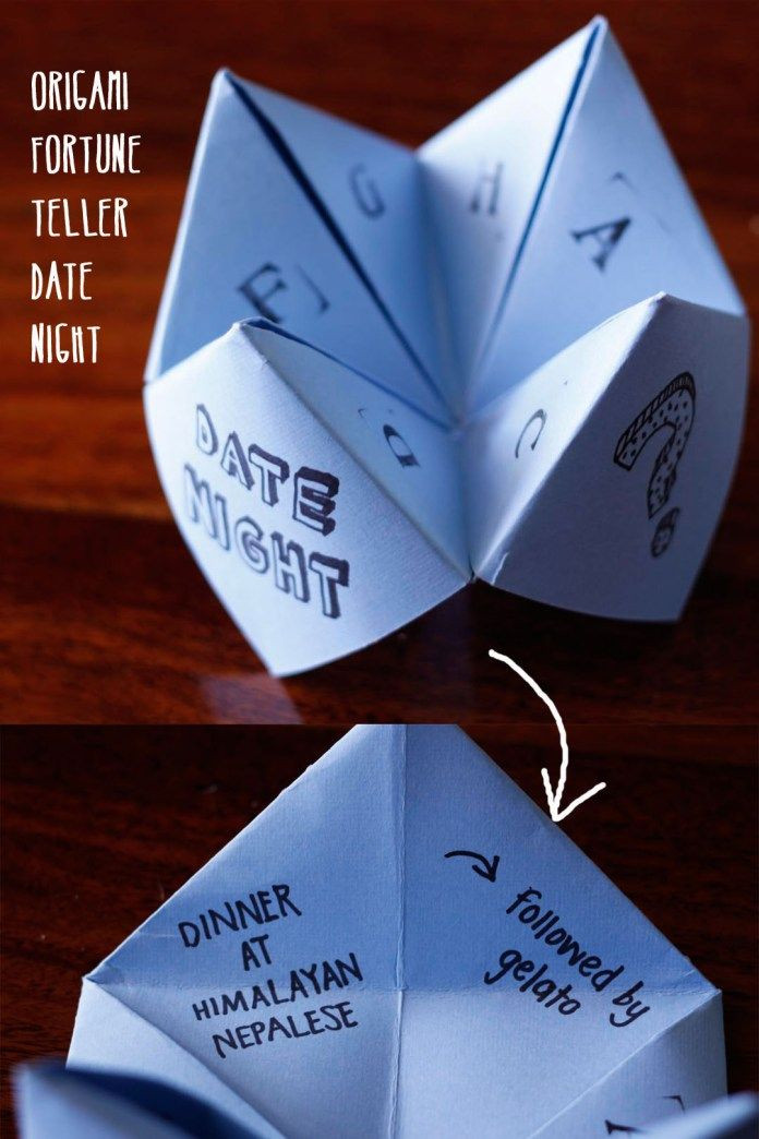 Gift Ideas For Boyfriend Diy
 origami fortune teller date t idea diy 1 OR maybe can