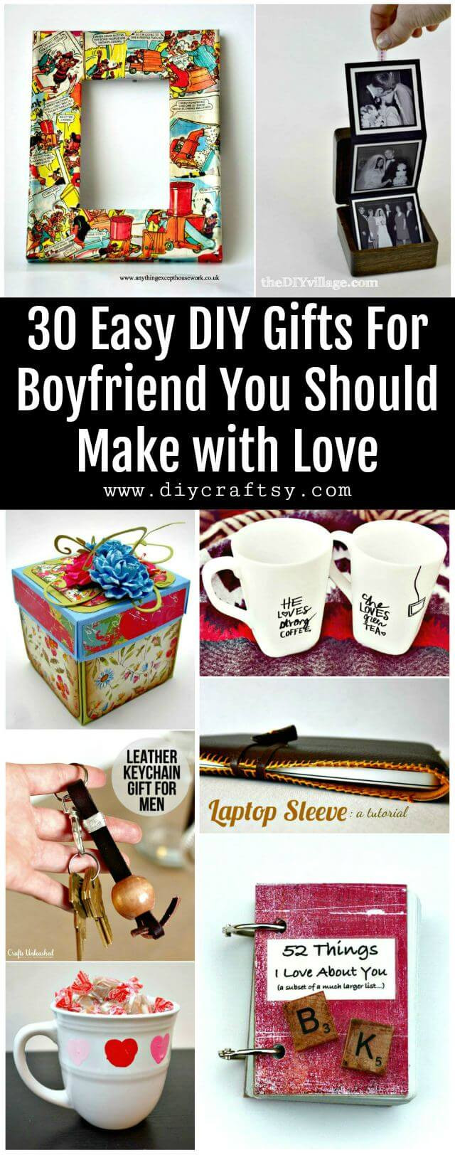 Gift Ideas For Boyfriend Diy
 30 Easy DIY Gifts For Boyfriend You Should Make with Love