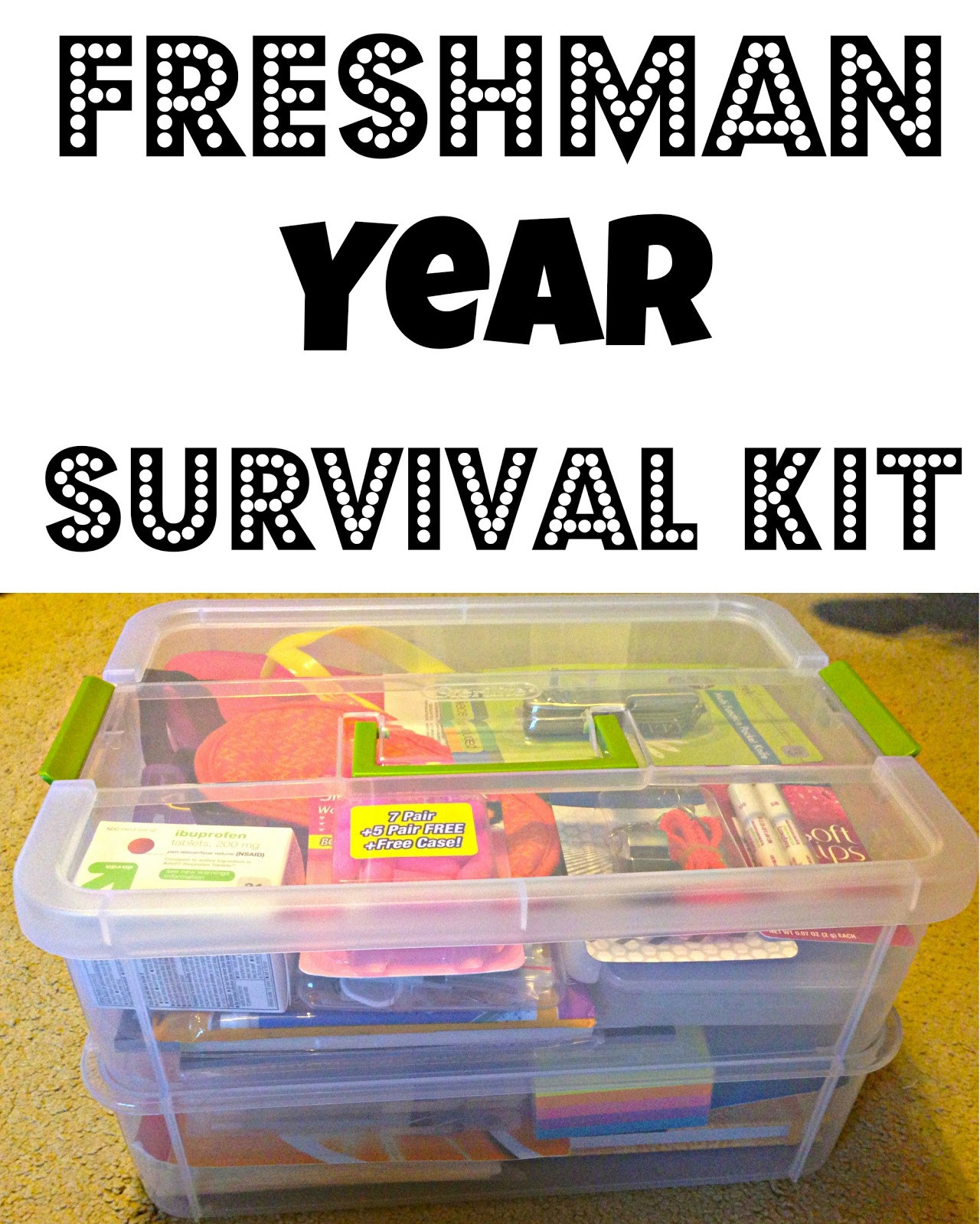 Gift Ideas For College Boys
 Our Lives Are An Open Blog Freshman Year Survival Kit