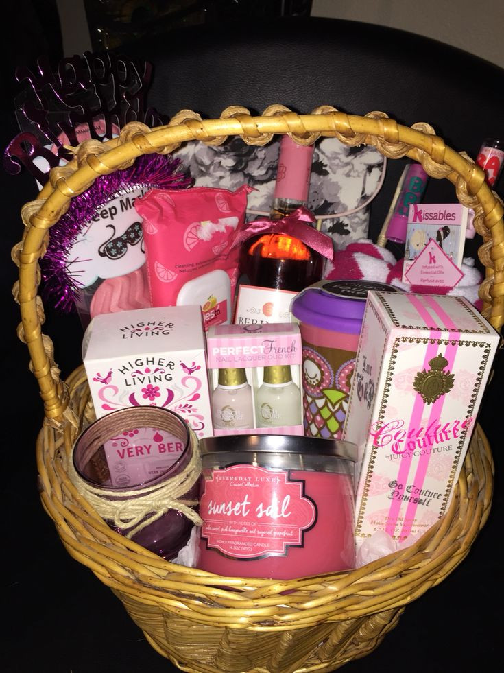 Gift Ideas For Friends Birthday Female
 Gift basket I made for my friend s twenty first birthday