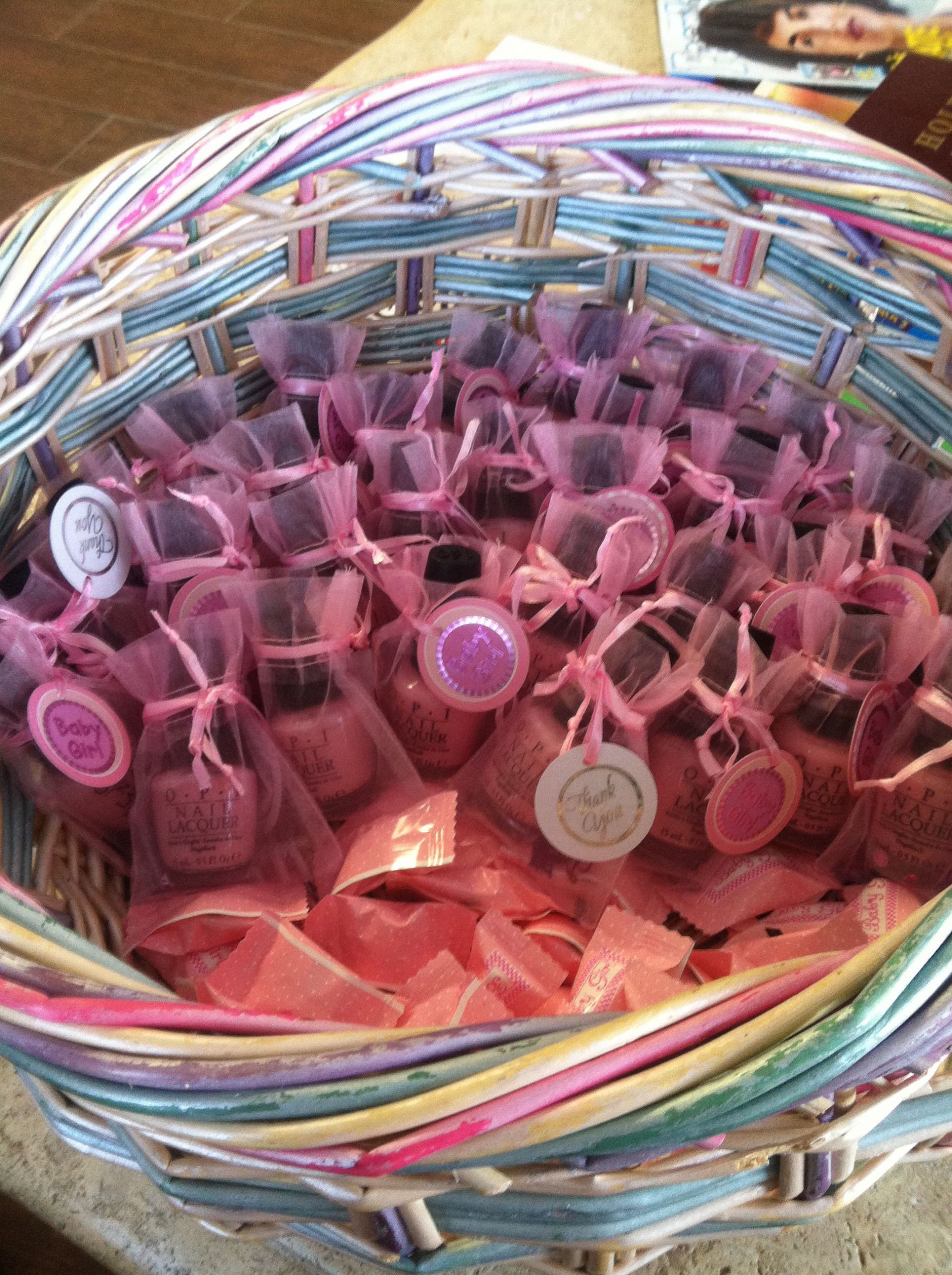 Gift Ideas For Guests At Baby Shower
 Party favor for each guest at a baby shower "it s a girl