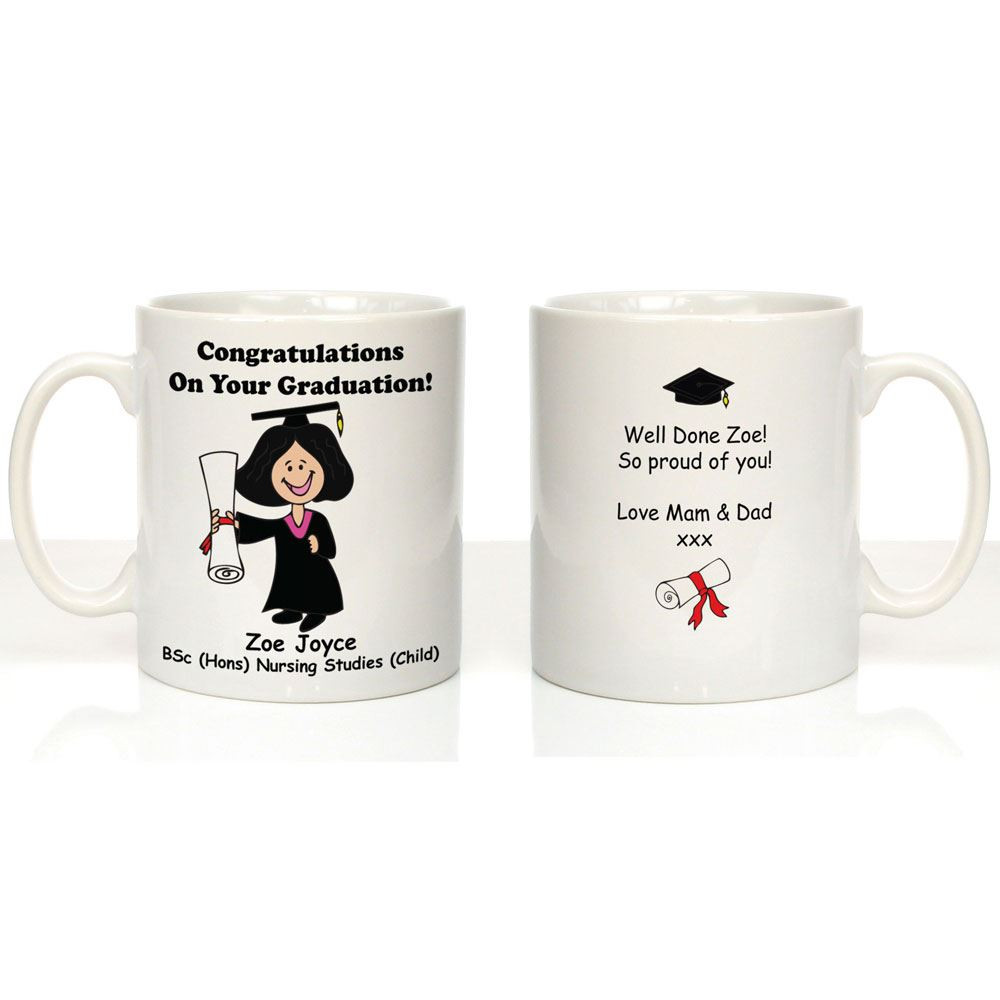 Gift Ideas For Her Graduation
 Personalised Girl s Graduation Mug Graduate Gift Ideas