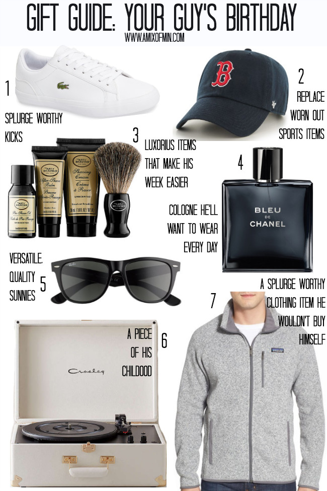 Gift Ideas For Husbands Birthday
 Gift Guide Your Guy s Birthday A Mix of Min