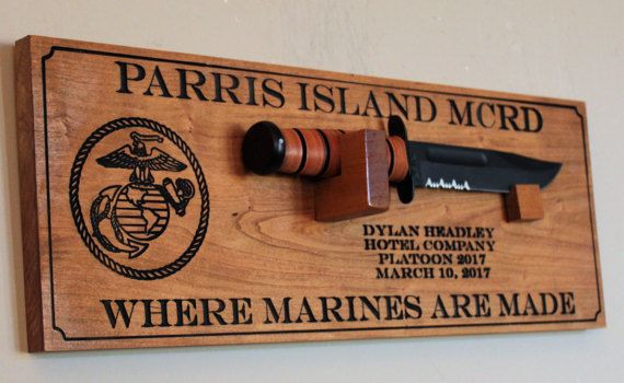 Gift Ideas For Marine Boot Camp Graduation
 USMC bootcamp graduation t Personalized Ka bar Marine