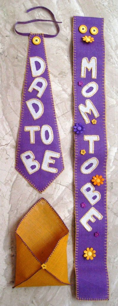 Gift Ideas For Mom To Be At Baby Shower
 Mom To Be And Dad To Be Sash And Tie