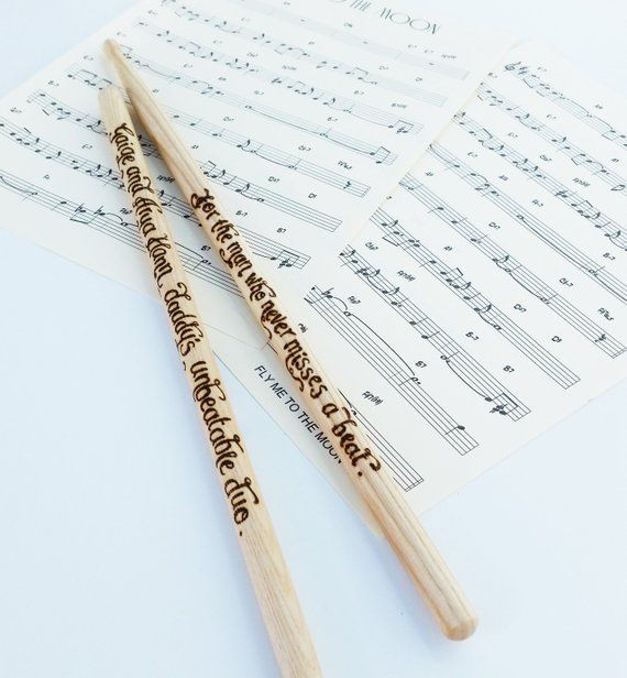 Gift Ideas For Musician Boyfriend
 Personalised Drumsticks Custom Gift Idea Father s Day