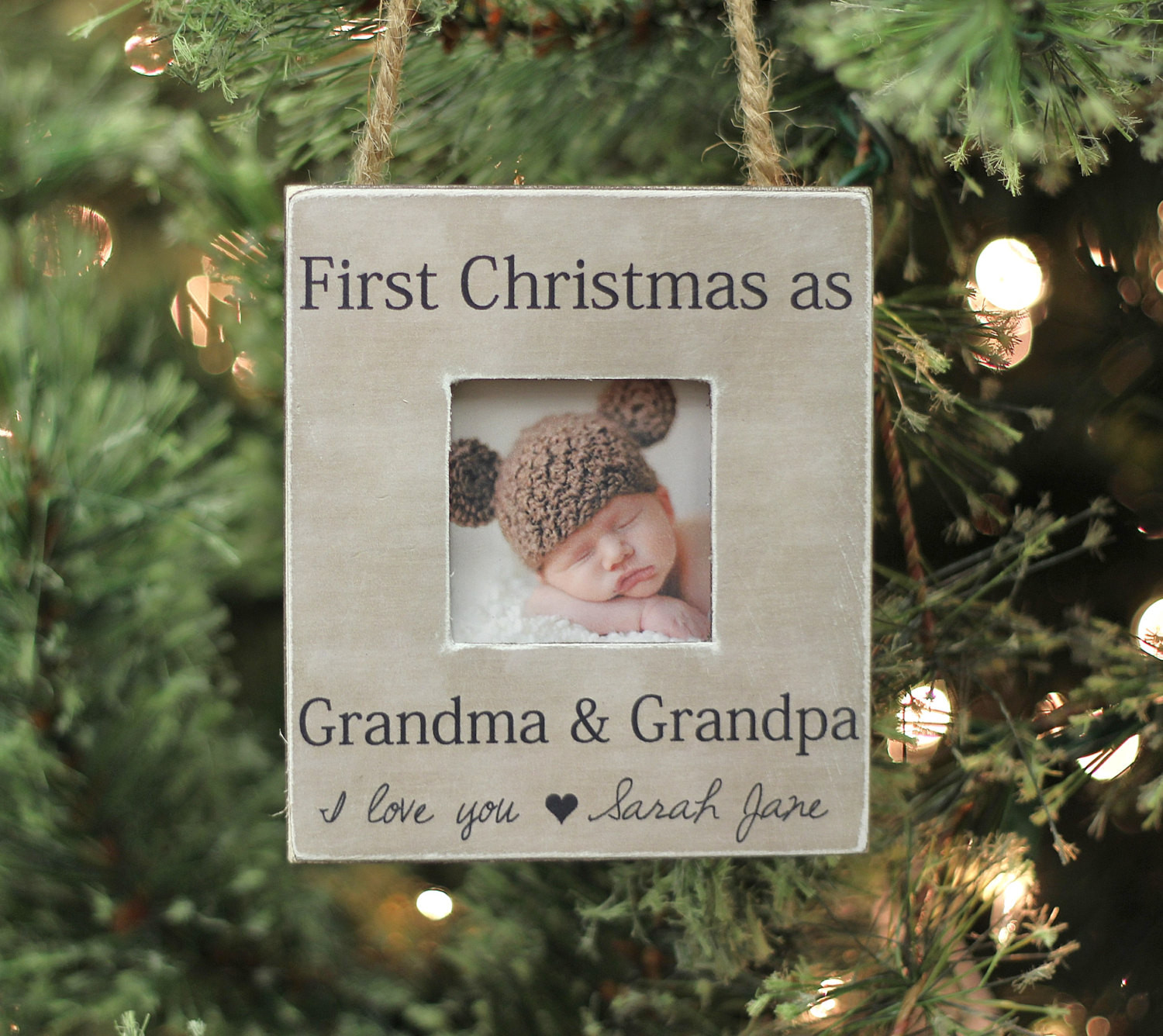 Gift Ideas For New Grandbaby
 Grandparents Ornament Christmas GIFT Personalized