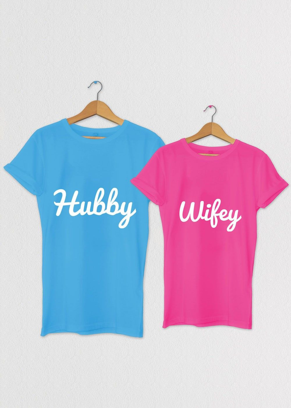 Gift Ideas For Newly Married Couple Indian
 Couple T Shirts Hubby and Wifey Tee for Newly Married