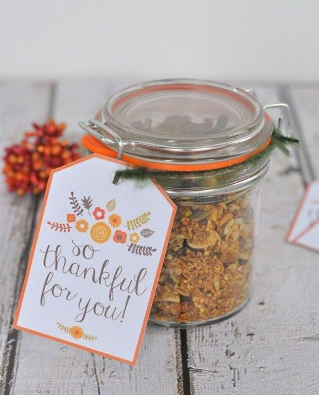 Gift Ideas For Thanksgiving Guests
 Fill a jar with homemade anything for Thanksgiving guests