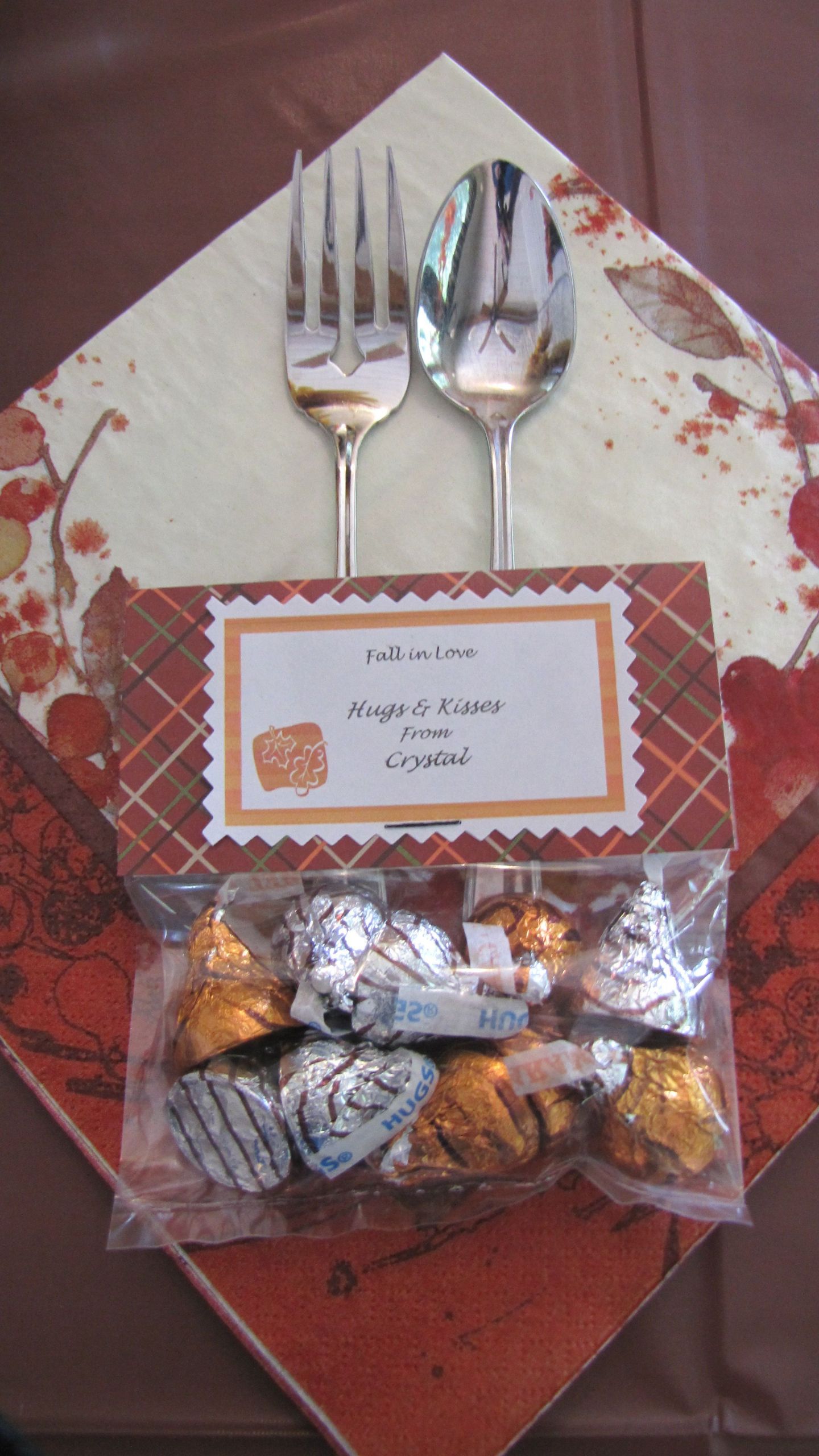 Gift Ideas For Thanksgiving Guests
 Fall Bridal Shower Favors for the guest Hugs and Kisses