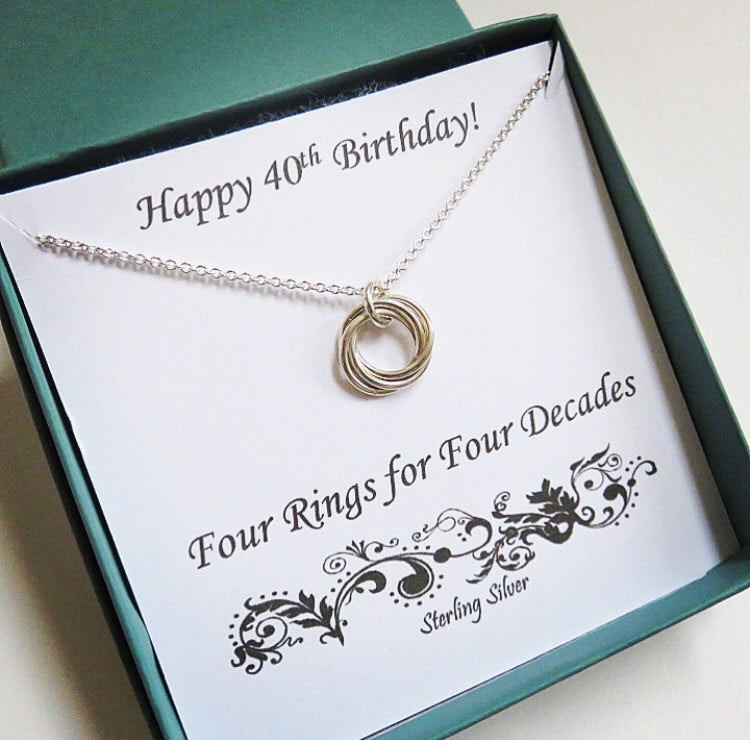 Gift Ideas For Womans 40Th Birthday
 40th Birthday Gift for Women Sterling Silver Birthday