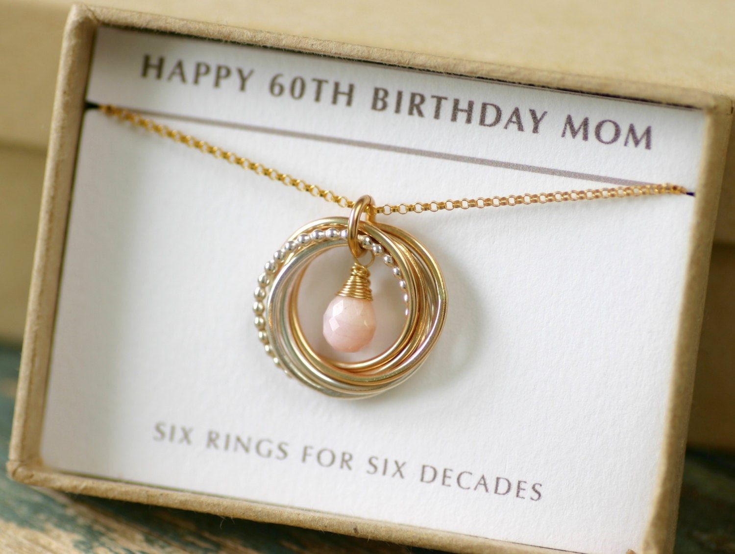 20 Of The Best Ideas For Gift Ideas For Womans 60th Birthday Home   Gift Ideas For Womans 60th Birthday Beautiful 60th Birthday Ts For Women Pink Opal Necklace Gold Jewelry Of Gift Ideas For Womans 60th Birthday 