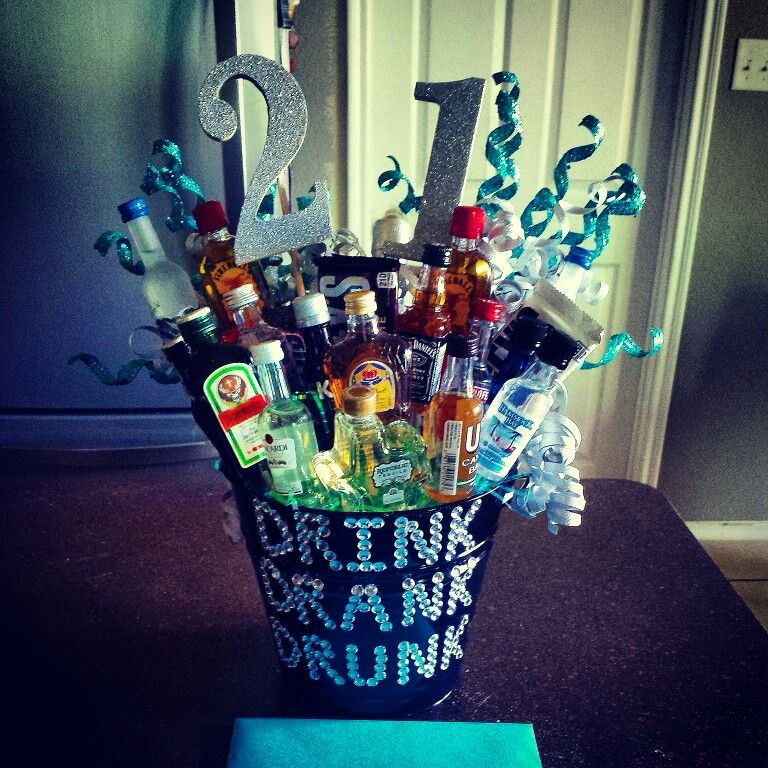 Gifts For 21st Birthday For Him
 21st Birthday Alcohol Bouquet for Him With images