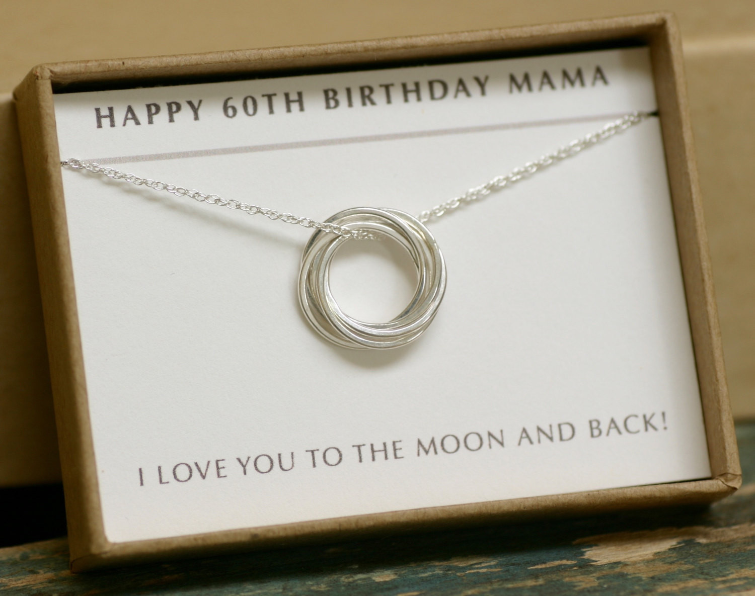 Gifts For 60th Birthday
 60th birthday t 6 linked circle necklace t for mother