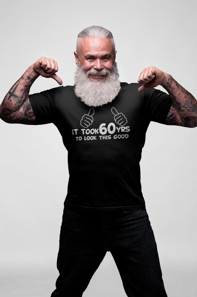 Gifts For 60th Birthday Man
 60th Birthday Gift T Shirt for Men funny IT TOOK 60YRS TO