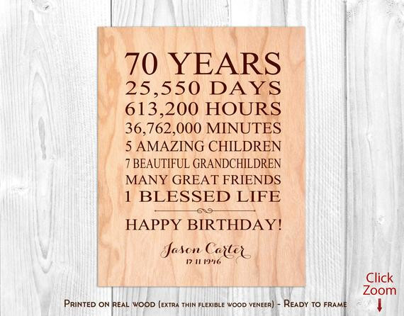 Gifts For 70 Year Old Woman Birthday Gift Ideas
 70th Birthday Gifts for Men 70 Year Birthday Gift for