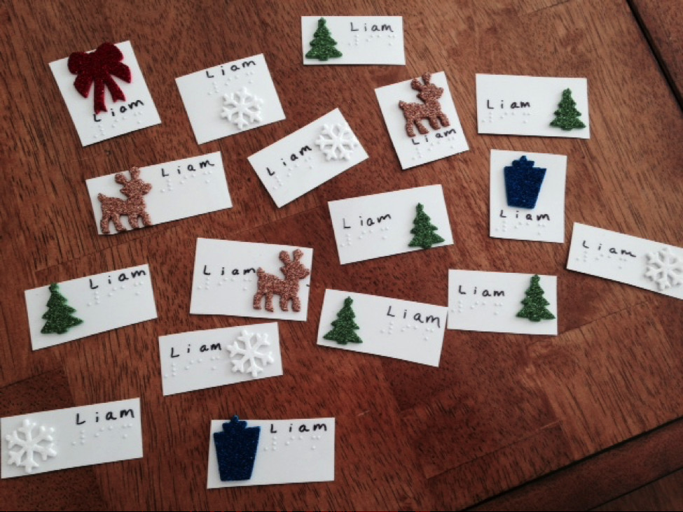 Gifts For Blind Children
 Tactile Christmas Gift Cards for Children Who Are Visually