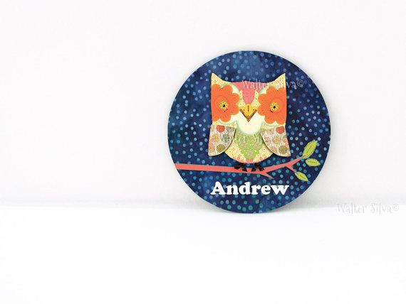 Gifts For Kids Under 5.00
 OWL Personalized Name Magnet Pin Back Badge Pocket