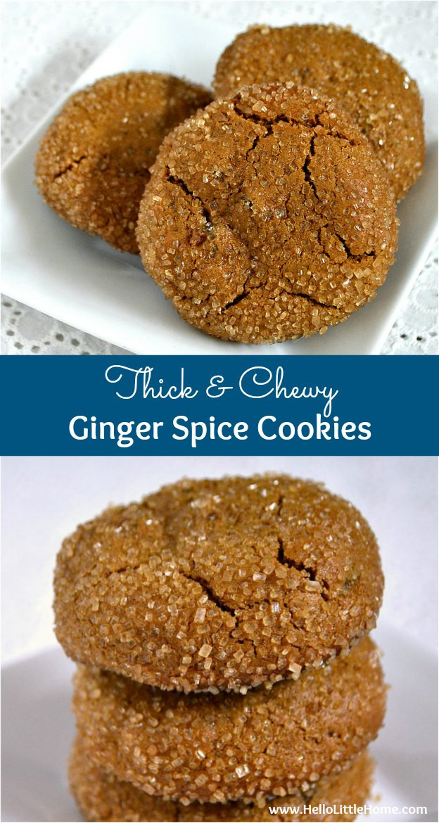 Ginger Spice Cookies
 Thick and Chewy Ginger Spice Cookies