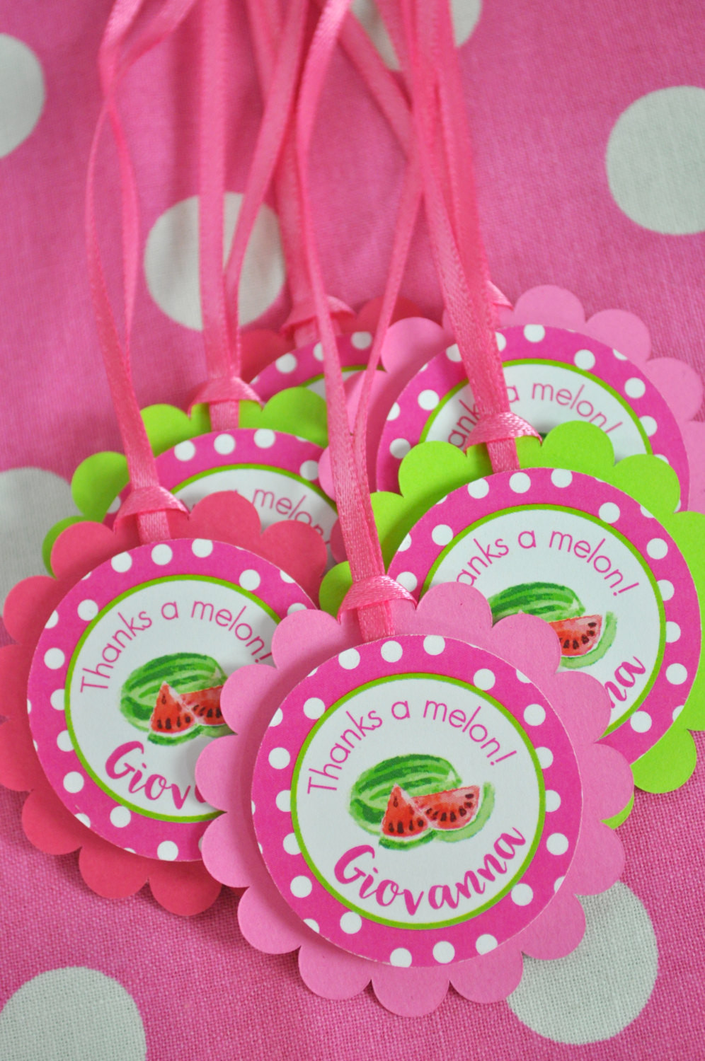Girl Birthday Decorations
 Watermelon Party Favor Tags Thank You Tags Party Favors
