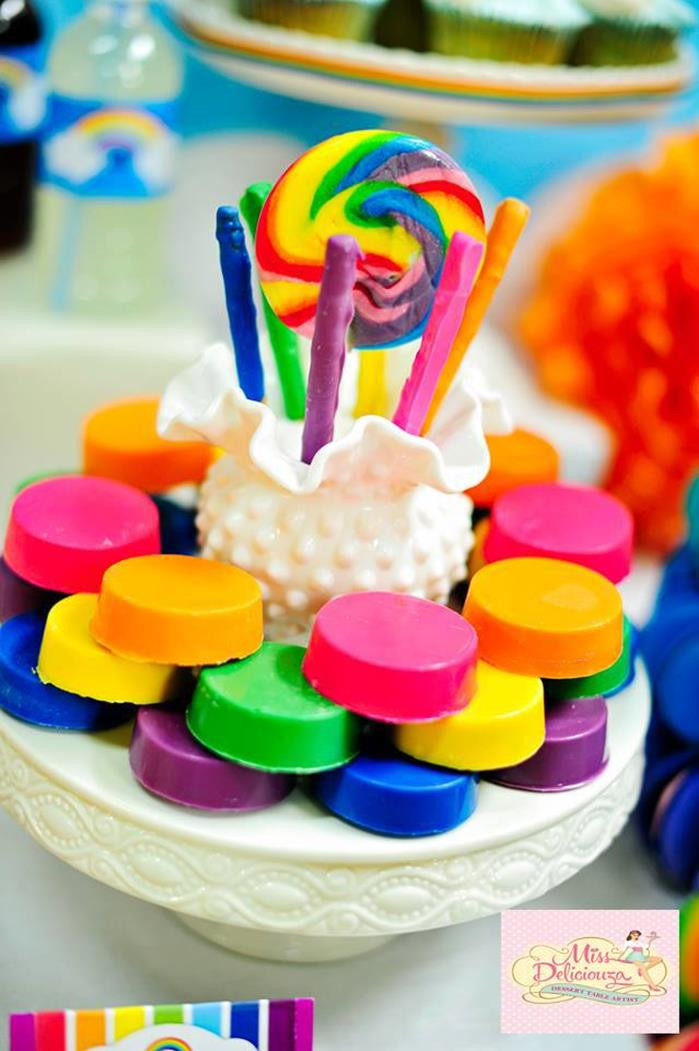Girl Birthday Decorations
 Kara s Party Ideas Girly Rainbow Birthday Party Planning